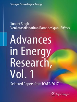 cover image of Advances in Energy Research, Volume 1